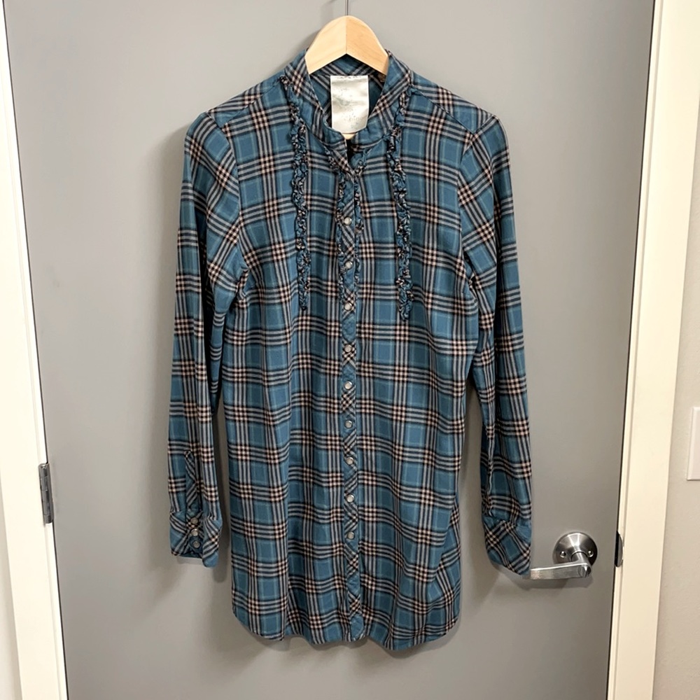 Nordstrom Hinge Flannel Tunic Dress M